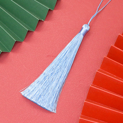 13cm Closed Tassel Fan Accessories Chinese Style Fan Pendant Bookmark Clothing Hanging Spike Accessories Jewelry Decoration Tassel