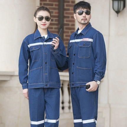 Pure Cotton Reflective Strips for Coal Mines, Spring & Fall Models, State Grid Electric Welders, Thickeneded Wear-Resistant Labor Protection Clothing