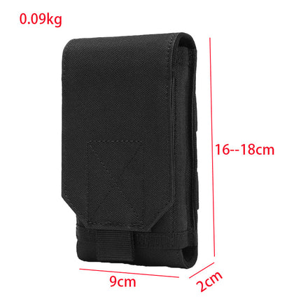 EDC mobile phone bag multi-functional camouflage waist bag 6 inch large screen mobile phone case outdoor tactical mobile phone hanging bag waist bag
