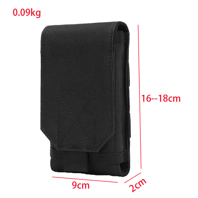 EDC mobile phone bag multi-functional camouflage waist bag 6 inch large screen mobile phone case outdoor tactical mobile phone hanging bag waist bag