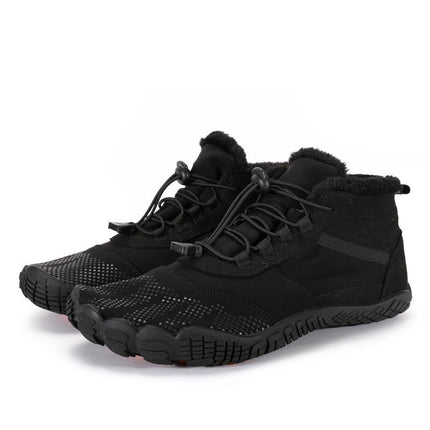 Cross-border New Outdoor Cotton Shoes Couple Non-slip Waterproof Snow Boots Fleece-lined Thickened Hiking Shoes Women's Hiking Camping Shoes