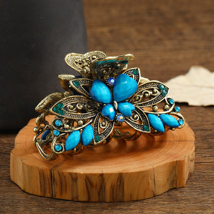 Retro Butterfly Medium Hair Grab Light Luxury Resin Grab Clip High-end High-face Value Big Grab Back Hair Accessories