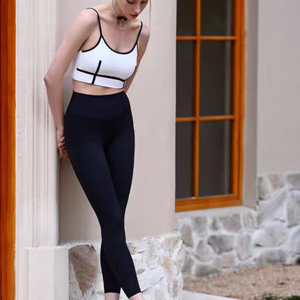European and American Foreign Trade Cross-border Fashion Beauty Vest Sling Chest Mat Yoga Clothing suit Women's Sports Bra Underwear Fitness Pants