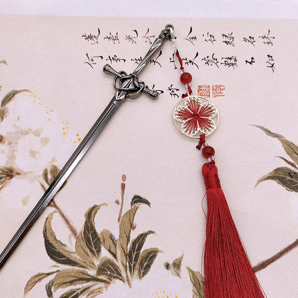 Sword water drop hairpin advanced sense new Chinese style hairpin antique Chinese clothing hair accessories hair pin