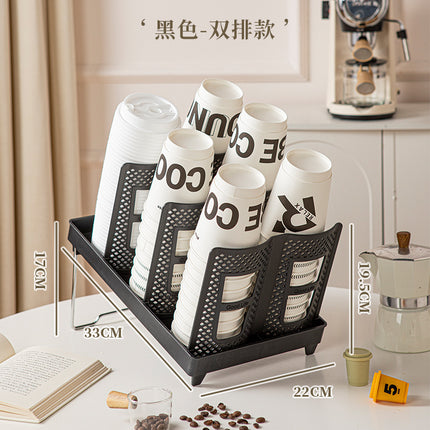 Removable multi-functional disposable paper cup holder single group double group size coffee cup storage rack