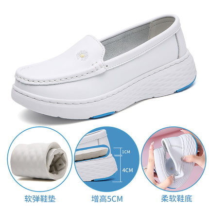 Nurse Shoes Women's Hole-In-The-Wall Soft Sole Breathable Non-Tiring Feet Hollow Summer Sandals Thick-Soled Air Cushion Medical Shoes
