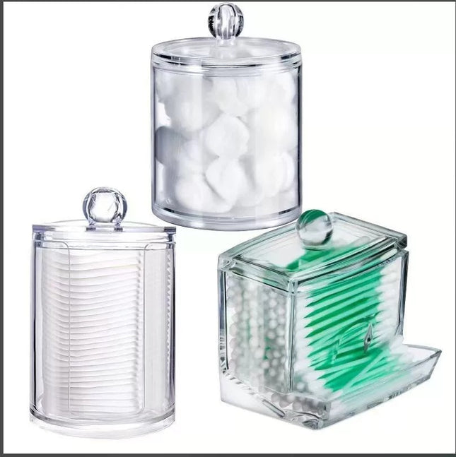 [Free combination exclusive] cotton swab storage box makeup remover cotton storage tank toilet cosmetics finishing storage box