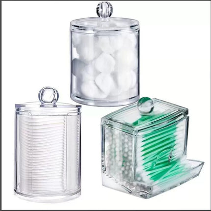 [Free combination exclusive] cotton swab storage box makeup remover cotton storage tank toilet cosmetics finishing storage box