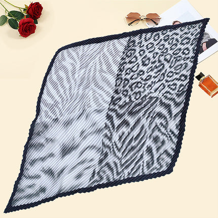 New wrinkled small square scarf female Korean imitation silk printed wrinkled small scarf Joker scarf decorative scarf wholesale