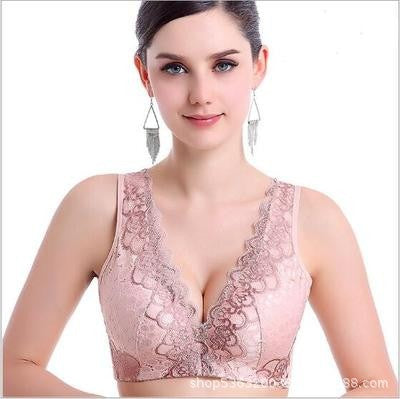 Old Vest plus size Underwear Non-steel Bra Small Chest Gathering Thickened Thin Para Breast Bra