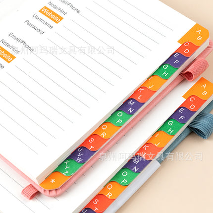 Amazon Cross-border Code Book English Address Book Phone Book in stock Strap b6 Notebook Subsite Record Book