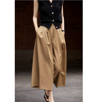 The atmosphere has sense! Atmospheric beauty! Tencel Pants Dashing Wide Leg Pants