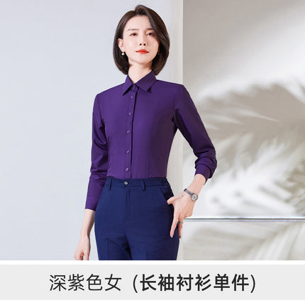 [Cold Modal] Summer Thin White Shirt Men's Long-sleeved Dress Slim-fit Professional White-collar Shirt Work Clothes