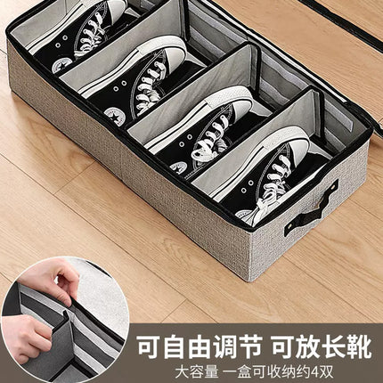 Cross-border Shoe Storage Box Fabric Dustproof and Moisture-proof Folding Shoe Box Household Space-saving Shoe Cabinet Bed Bottom Storage Artifact