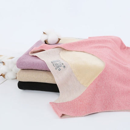 Women's AB Face Seamless Thermal Underwear Vest Women's Two-color Base Shirt Round Neck Cashmere Silk Women's Patch Vest
