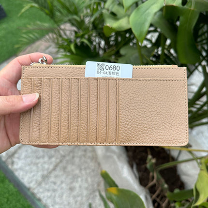 Women's Genuine Leather Fashion Long Zipper Mobile Phone Wallet High-grade Cowhide Men's Large Capacity Card Bag Two-in-One in stock