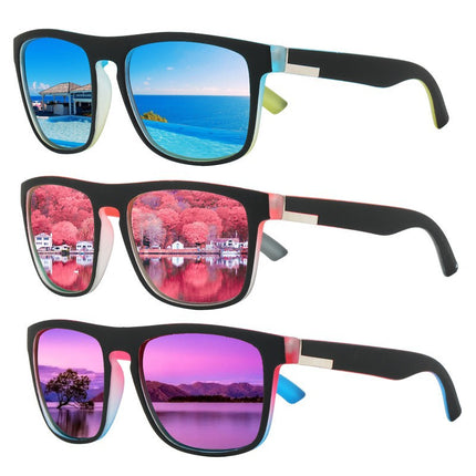 Polarized Elastic Paint Real Film Sunglasses Outdoor Beach Men's Sunglasses Fishing Mountaineering Glasses Anti-UV New