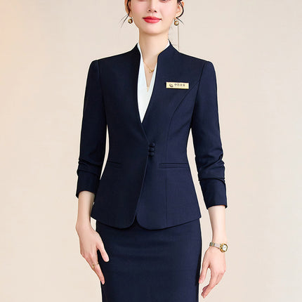 Professional Suit Vest suit Waitress Hotel Attendant Work Clothes Dental Oral Front Desk Horse Clamp Work Uniform Autumn