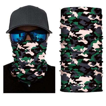Xunhui Pattern Printing Series Seamless Magic Headscarf Windproof and Sunproof Cycling Mask Sports Neck Scarf Camouflage