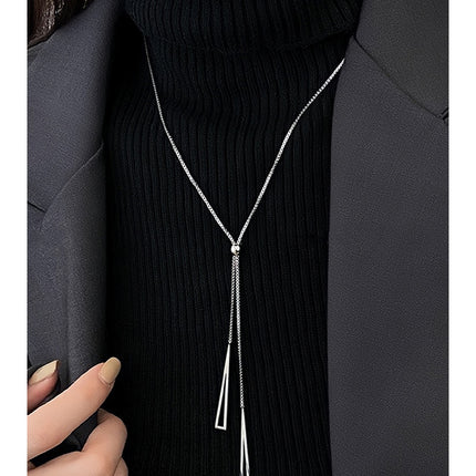 Double-Layer Necklace 2024 New Women's Sweater Chain Accessible Luxury Niche Design High-End Non-Fading Clavicle Chain Accessories