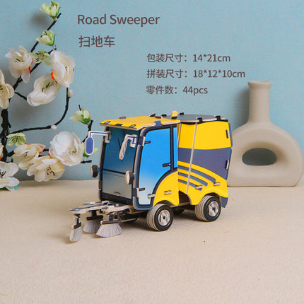 Paper 3D Stereo Puzzle Education School Model DIY Handmade Kidsren's Educational Toys Girls Kindergarten Wholesale