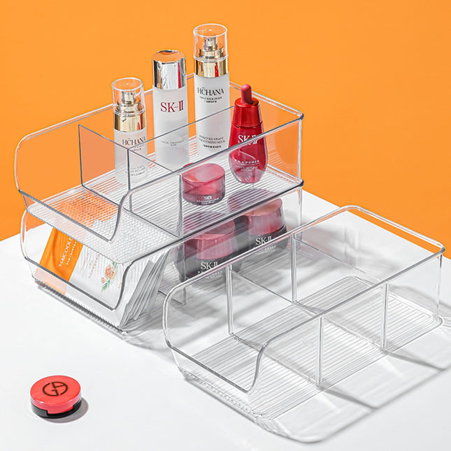 Desktop Storage Box Acrylic Transparent Toilet Bathroom Cosmetic Mask Compartment Storage Box Sundries Storage Box