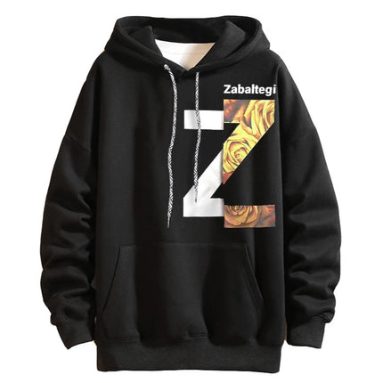 Large size fat brother fat guy plus fat plus size printed 400kg jacket T-shirt with velvet hoodie sweater men's winter