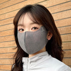 Lace sunscreen mask dark gray (large version)