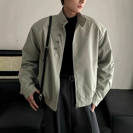 Cold Style Jacket Men's Trendy Brand Design bomber Pilot Stand Collar Jacket American Workwear Top
