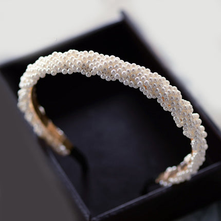 European and American Imitation Pearl Hair Band French Retro Hair Stamp Summer High-end Headband Women's New Super Fairy Hair Accessories