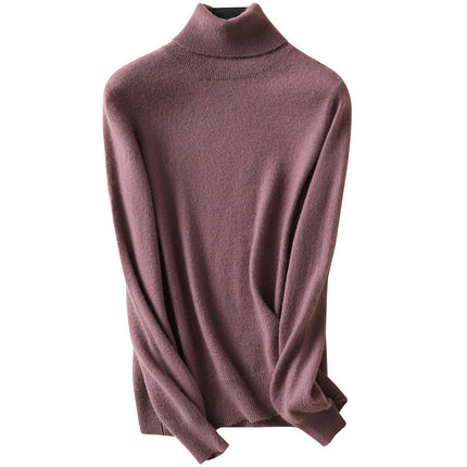 Woolen sweater women's 100 pure wool knitted bottoming shirt autumn and winter New turtleneck cashmere inner pullover sweater