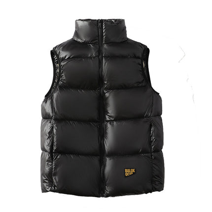Black gold vest men's autumn and winter cold-proof outer wear down cotton vest loose couple bread coat factory direct sales
