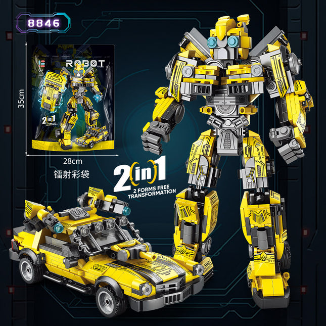 Deformation Optimus Tian Lele Brothers 8847 Boys and Girls Gift Robot Children's Toy Assembled Building Blocks Wasp Mecha