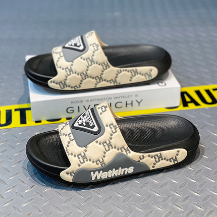 Cross-Border Plus-Size Internet Celebrity Slippers, Summer Trendy Brand Outer Wear, Couple Style, Home Bathing, Beach Slippers