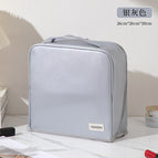 Silver gray-cross pattern with mirror--can be used as a suitcase