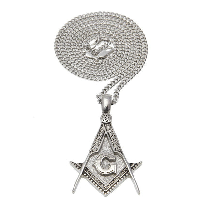 European and American Hip-Hop Stainless Steel Pendant Necklace Punk Rock Style Real Gold Electroplating Simple Versatile Pendant Necklace Wholesale