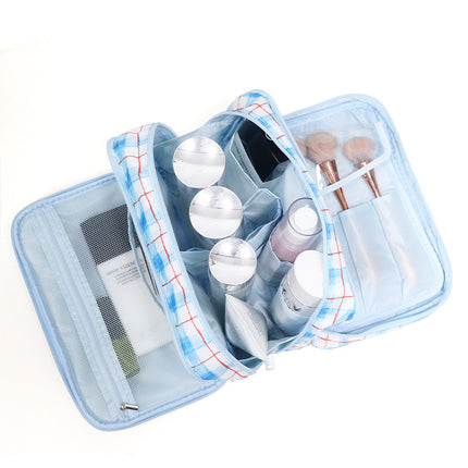 Cross-Border New Style Partitioned Cosmetic Bag, Portable Travel Toiletry Bag with Dry and Wet Separation, Large Capacity Multifunctional Storage Bag