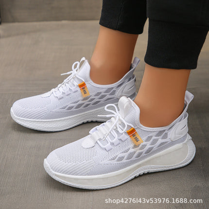 Men's Summer Breathable Running Shoes, Mesh Sneakers, Versatile Casual Student Jogging Shoes, Cross-Lace Comfortable Shoes