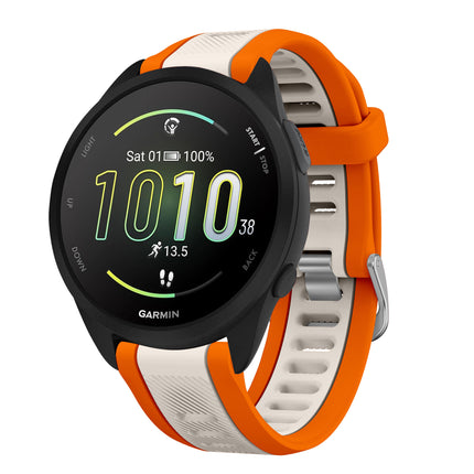 For Jiaming Forerunner 165 Silicone Two-Tone Strap Garmin 245 Venu SQ Replacement Wristband