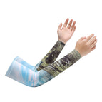 Flower sleeve blue sky green mountain / Free size