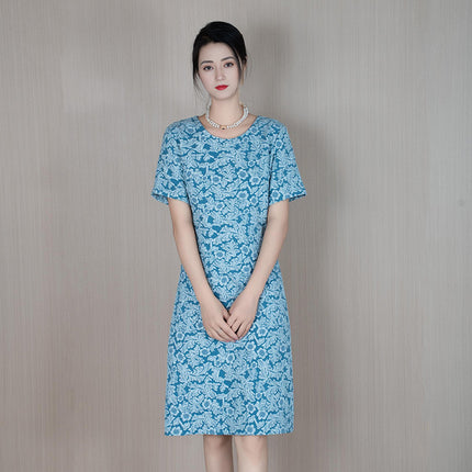 Dz24-116/Light Luxury Jacquard Design 2024 New Summer Style Chic Slimming Look Banquet Classy Dress