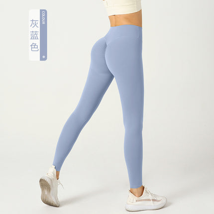 European and American Peach Naked Yoga Pants Women's Ins High Waist Hip-lifting Chrysanthemum Sports Tight Pants Sexy Cycling Fitness Pants