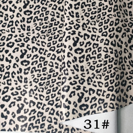 Pu Leopard Print Leather Fabric Anime DIY Imitation Cotton Velvet Base Printed Crafts Home Furniture Artificial Leather Bags