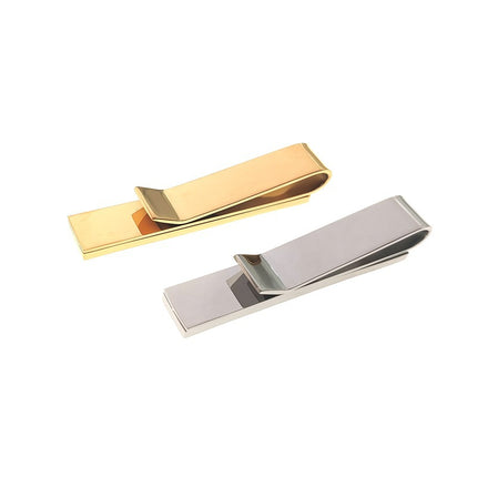 Titanium Steel Creative Jewelry Tie Clip DIY Personalized Clothing Empty Holder Clip Gold Groove Metal Tie Clip in stock