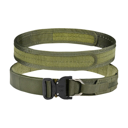 Cross-Border Nylon Double-Layer Thickened Tactical Belt Military Fans Outdoor Multi-Functional Quick-Release Buckle Security Combat Belt Set