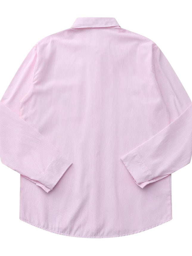 New Style Shirt with Smiley Face Embroidery, Japanese Retro Style, Simple and Versatile, Unbranded, Trendy New Fashion, Japanese Style