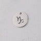Mirror Stainless Steel 12 Zodiac Sign Round Pendant DIY Jewelry Accessories Gold Coin Titanium Steel Necklace Jewelry