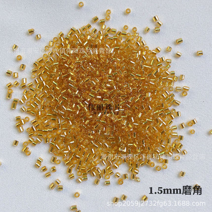 Silver filling series full set Golden Rice beads tube beads loose beads handmade diy jewelry hand sewing clothing accessories material