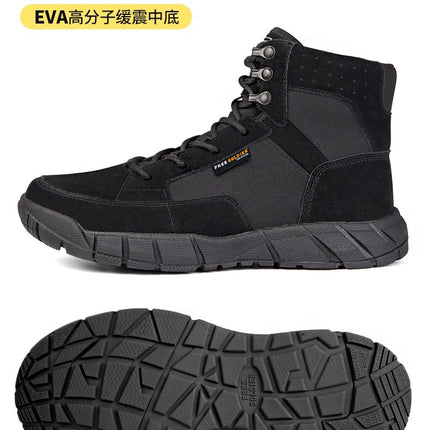 Free Soldier Autumn and Winter Hiking Shoes, Outdoor Shoes, Wear-Resistant, Ultra-Light, Non-Slip Hiking Shoes, Waterproof Tactical Boots, Cross-Country