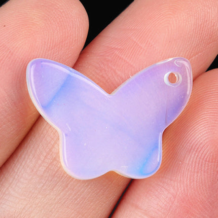 Natural Crystal Agate Stone Butterfly Pendant DIY Natural Stone Butterfly Bracelet Necklace Pendant Jewelry Accessories